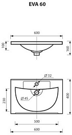 Misty Тумба с раковиной Тондо 60 белая – фотография-5